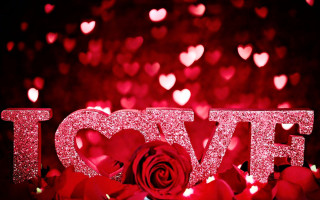 Red rose glitter love sign 4 - felipe seade free wallpaper