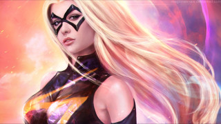 Futuristic fantasy woman catmask blonde - blond free wallpaper