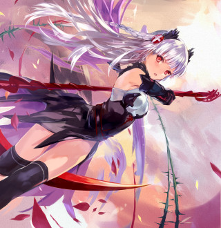 Woman long hair sword flying - autodestructive art free wallpaper