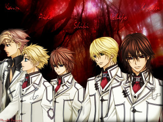 Anime characters red background tree - red free wallpaper for desktop