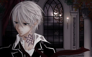 Gothic anime man whitehair blackjacket - gothic art free wallpaper for desktop
