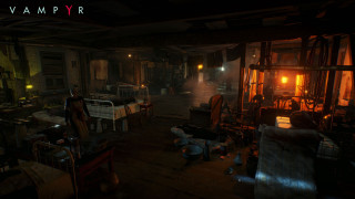 Dimly lit room bed crib - akihiko yoshida free wallpaper