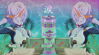 Soda cartoon character palm tree - a can of soda free wallpaper