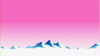 Pink sky mountain range clouds - low free wallpaper