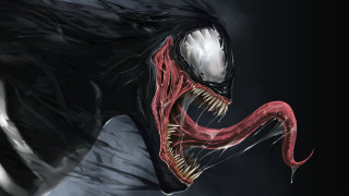 Creepy alien large mouth fangs - digital art free wallpaper