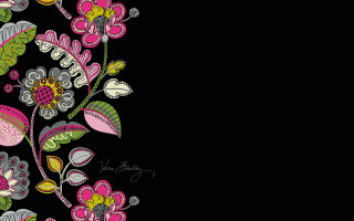 Black floral artnouveau embroidered hair - floral free wallpaper