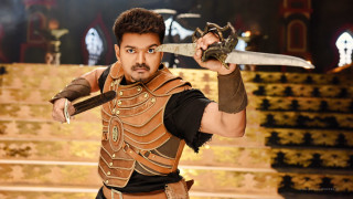 Man costume sword gold background - movie still free wallpaper