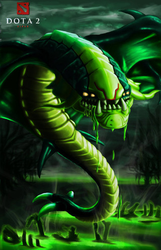 Green dragon creepy face green - a green tail free wallpaper