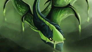 Green dragon black face yellow - a black face free wallpaper