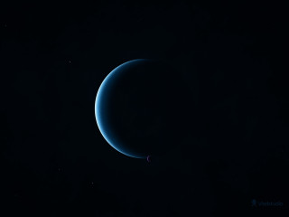 Blue moon dark sky stars - redshift free wallpaper