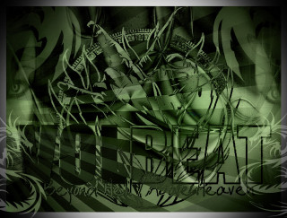 Green black clock tower background - a caption free wallpaper