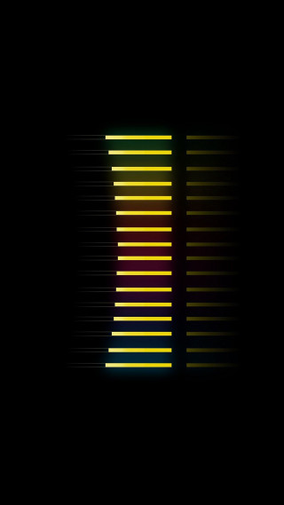 Black background yellow red stripe - bauhau free wallpaper