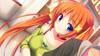 Red haired girl blue eyes 4 - aguri uchida free wallpaper