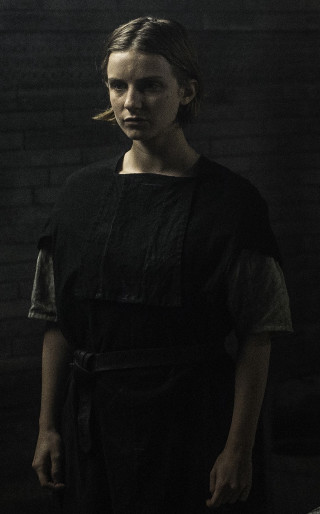 Woman black dress dark room 3 - ada gladys killins free wallpaper