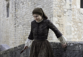 Medieval woman wall knife brick - a knife free wallpaper for desktop