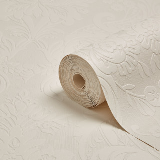 White wallpaper pattern roll white - a flemish baroque free wallpaper