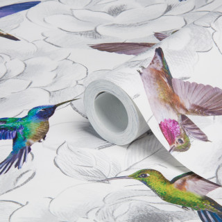 Hummingbird flowers wallpaper tape roll - ecological art free wallpaper