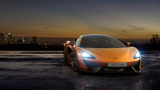 Sports car night parking lot - city free wallpaper