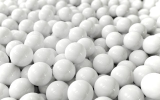 White balls black white background - cinema 4 d free wallpaper