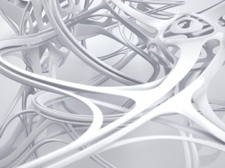 White abstract background lines curves - line free wallpaper