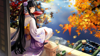 Woman sitting ledge bowl food - a bowl of food free wallpaper