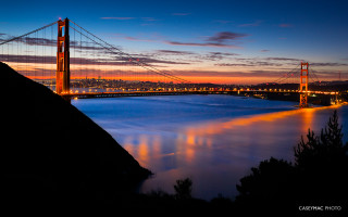 Bridge water night lights city 25 - a bridge free wallpaper