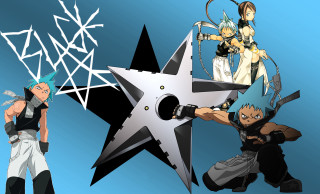 Anime characters star background blue - a blue sky free wallpaper
