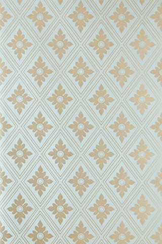 Squares flowers wall pattern design - art deco free wallpaper