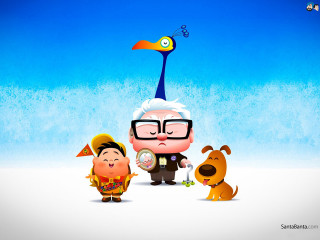 Cartoon character dog bird blue - cliff childs free wallpaper
