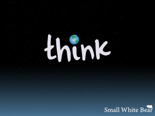 Think white ink blue earth - a black sky free wallpaper