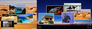 Desert collage building bird head - head free wallpaper