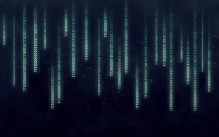 Dark background green numbers black 3 - bioluminescence free wallpaper