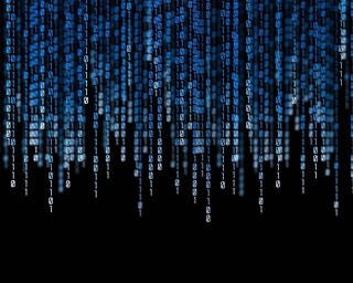 Blue background white dots black - a white dot free wallpaper