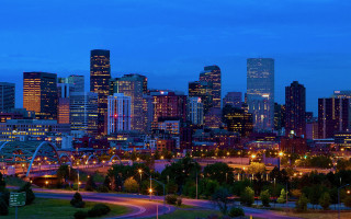 City skyline bridge street nighttime - cleve gray free wallpaper