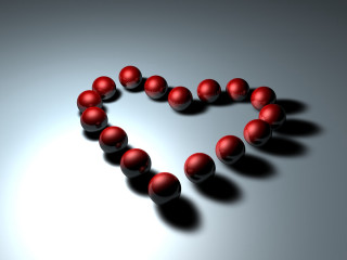 Heart balls gray background shadow - a gray background free wallpaper
