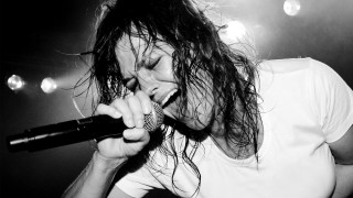 Woman wet hair singing microphone - wet free wallpaper