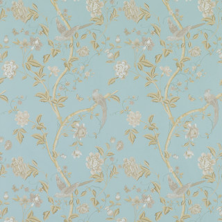 Blue wallpaper floral design bird - floral free wallpaper