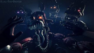 Alien creatures glowing eyes reaching - chaos free wallpaper