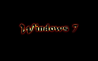 Black background windows7 red yellow - the word window 7 free wallpaper