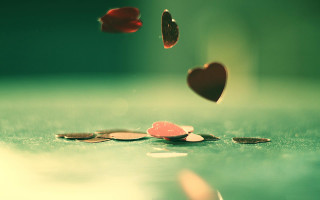 Heart shaped object table coins - cornelia parker free wallpaper