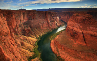 River canyon mountains desert blue 2 - beautiful landscape free wallpaper