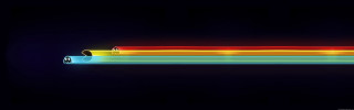 Colorful lights black background person - neon color free wallpaper