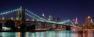 City skyline bridge river night 21 - a city skyline in the background free wallpaper