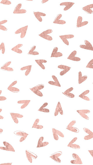 White background pink hearts pattern - abstract art free wallpaper