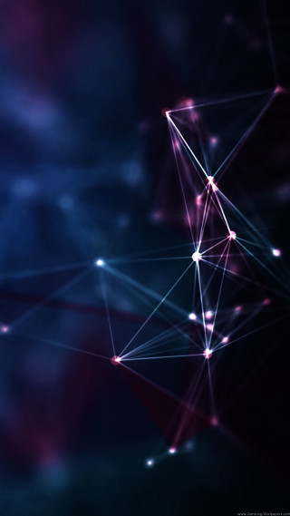 Blue purple background lines dots - generative art free wallpaper