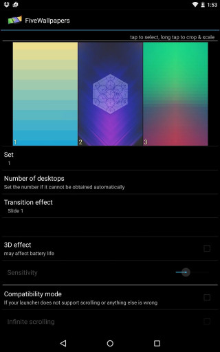 Cell phone multiple screens display - holography free wallpaper