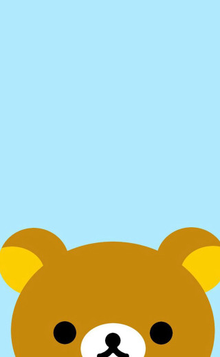 Brown bear black nose blue - a black nose free wallpaper