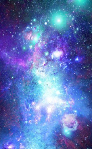 Colorful space stars bright blue - cosmo alexander free wallpaper