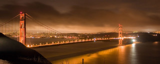Night bridge city lights dark - free new year wallpaper