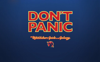 Blue background red yellow dont 2 - sign free wallpaper